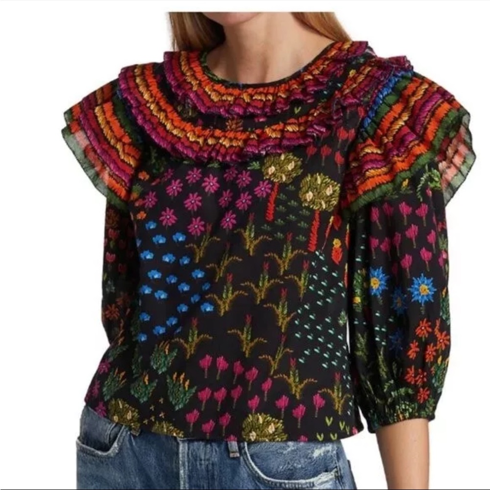 FARM Rio Fruit Garden Cotton Blouse